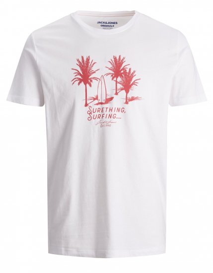 Jack & Jones Streams T-shirt White/Rose - Camisetas - Camisetas - 2XL-14XL