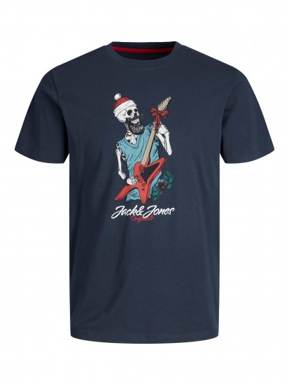 Jack & Jones JORFESTIVE Xmas Skull T-shirt Navy - Camisetas - Camisetas - 2XL-14XL