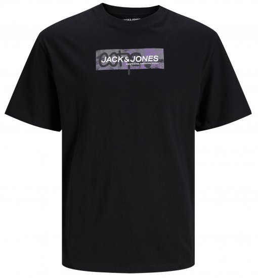 Jack & Jones JCOAOP PRINT T-Shirt Black - Camisetas - Camisetas - 2XL-14XL
