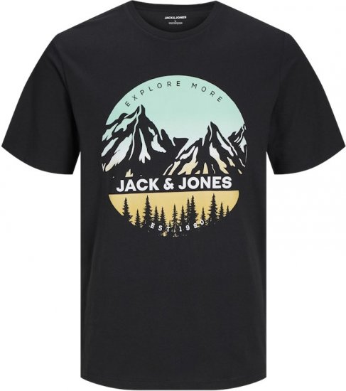 Jack & Jones PEAK T-Shirt Black - Camisetas - Camisetas - 2XL-14XL