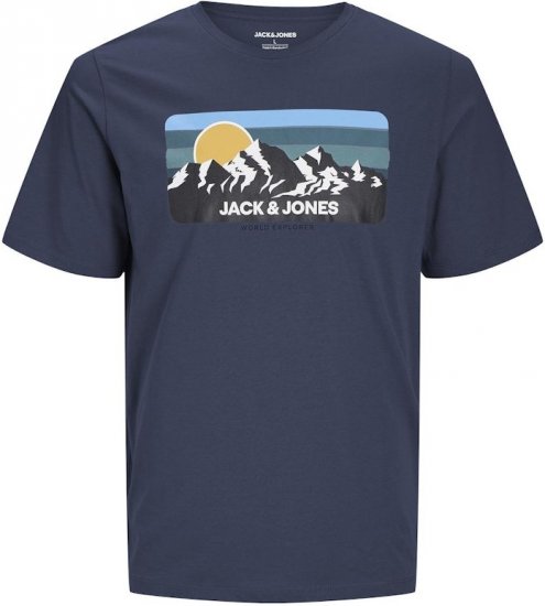 Jack & Jones PEAK T-Shirt Navy Blazer - Camisetas - Camisetas - 2XL-14XL