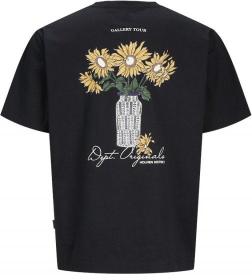 Jack & Jones Lington Back And Front Print Crew Neck T-Shirt Black - Camisetas - Camisetas - 2XL-14XL