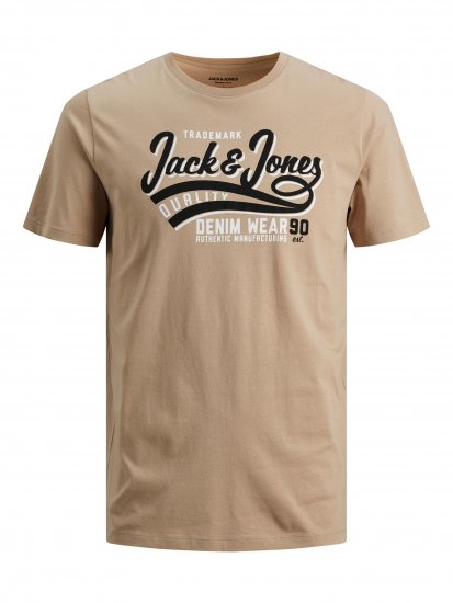 Jack & Jones JJELOGO TEE Beige - Camisetas - Camisetas - 2XL-14XL