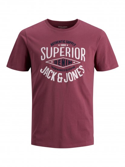 Jack & Jones JJELOGO TEE Hawthorn Rose - Camisetas - Camisetas - 2XL-14XL