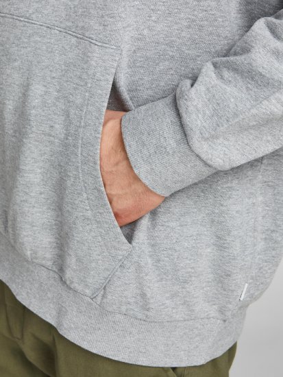 Jack & Jones JJESHARK SWEAT Hoodie Light Grey - Sudaderas - Sudaderas 2XL-12XL