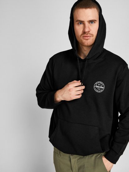 Jack & Jones JJESHARK SWEAT Hoodie Black - Sudaderas - Sudaderas 2XL-12XL
