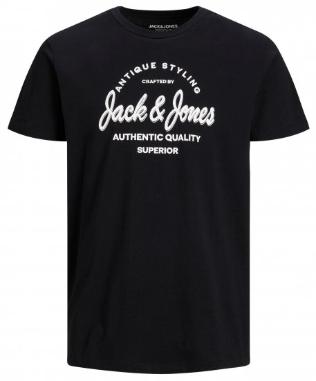 Jack & Jones JJERAFA TEE Black - Camisetas - Camisetas - 2XL-14XL