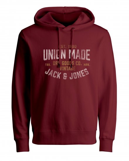 Jack & Jones JPRBLUBOOSTER SWEAT Hoodie Red - Sudaderas - Sudaderas 2XL-12XL