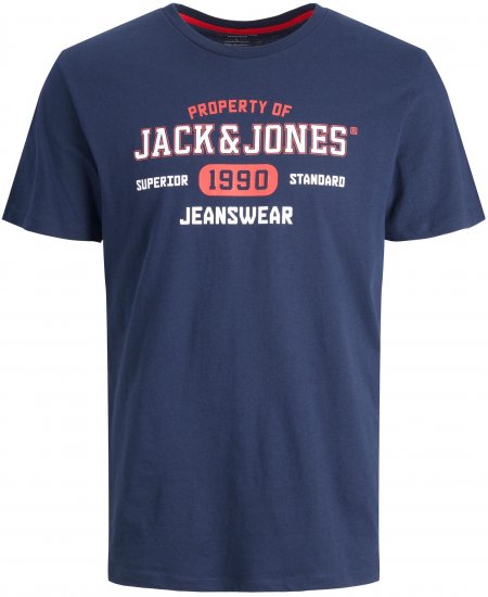 Jack & Jones JJSTAMP TEE Navy - Camisetas - Camisetas - 2XL-14XL