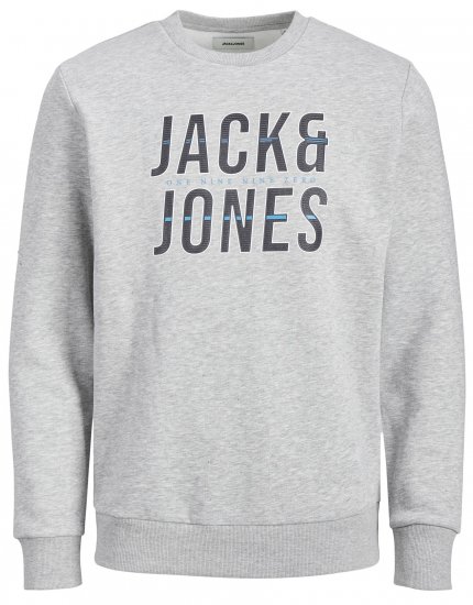 Jack & Jones JJXILO Sweat Light Grey - Sudaderas - Sudaderas 2XL-12XL