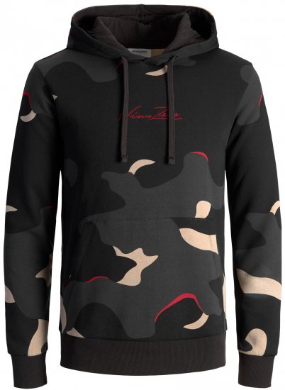 Jack & Jones JJCRAMP Hoodie Black - Sudaderas - Sudaderas 2XL-12XL