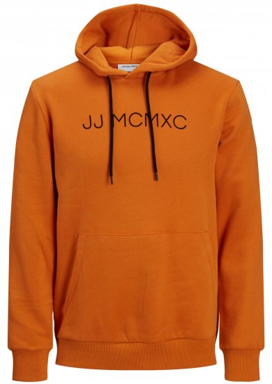 Jack & Jones JJHUGO FLOCK Hoodie Orange - Sudaderas - Sudaderas 2XL-12XL