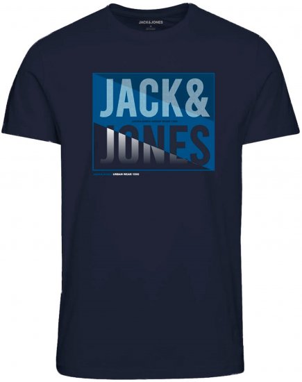 Jack & Jones JJSCOTT TEE Navy - Camisetas - Camisetas - 2XL-14XL