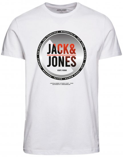 Jack & Jones JJSCOTT TEE White - Camisetas - Camisetas - 2XL-14XL