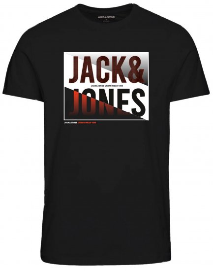 Jack & Jones JJSCOTT TEE Black - Camisetas - Camisetas - 2XL-14XL