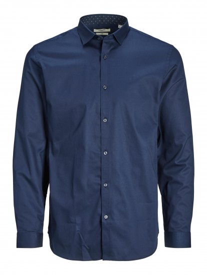 Jack & Jones JPRBLACARDIFF CONTRAST Shirt LS Navy - Camisas - Camisas 2XL-10XL