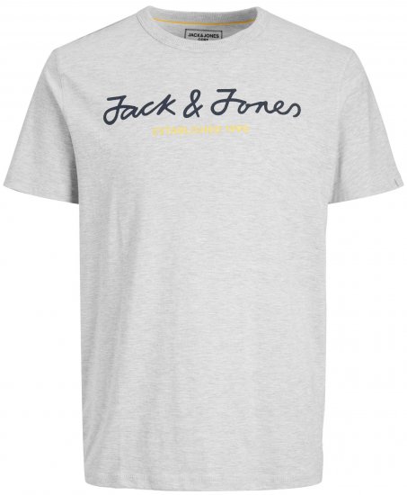 Jack & Jones JCOBERG UPSCALED TEE Grey - Camisetas - Camisetas - 2XL-14XL