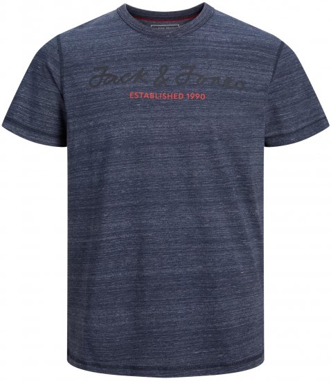 Jack & Jones JCOBERG UPSCALED TEE Navy - Camisetas - Camisetas - 2XL-14XL