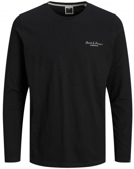 Jack & Jones JCOBERG Long sleeve T-shirt Black - Camisetas - Camisetas - 2XL-14XL