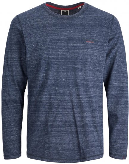Jack & Jones JCOBERG Long sleeve T-shirt Navy - Camisetas - Camisetas - 2XL-14XL