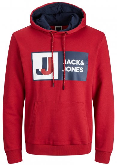 Jack & Jones JCOLOGAN Hoodie Red - Sudaderas - Sudaderas 2XL-12XL
