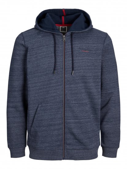 Jack & Jones JCOBERG SWEAT ZIP Hoodie Navy - Sudaderas - Sudaderas 2XL-12XL