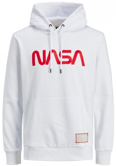 Jack & Jones JCONASA LOGO Hoodie White - Sudaderas - Sudaderas 2XL-12XL