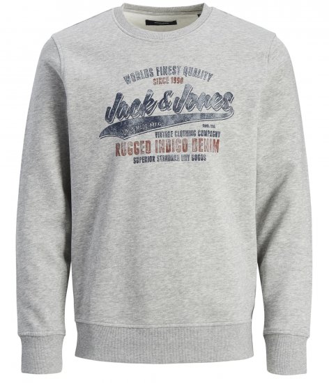 Jack & Jones JPRBLUBILLY Sweatshirt Grey - Sudaderas - Sudaderas 2XL-12XL