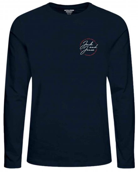 Jack & Jones JORJERRYS TEE LS Navy - Camisetas - Camisetas - 2XL-14XL