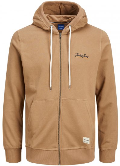 Jack & Jones JORPAUL TONS ZIP Hoodie Brown - Sudaderas - Sudaderas 2XL-12XL