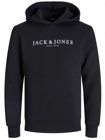Jack & Jones JPRBLAAUGUST LOGO Hoodie Black - Sudaderas - Sudaderas 2XL-12XL
