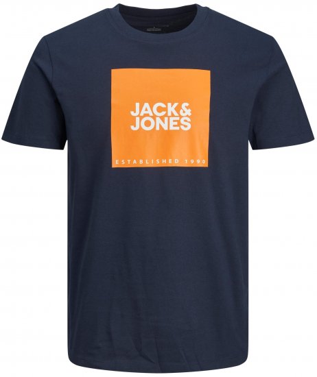 Jack & Jones JJLOCK TEE Dark Blue - Camisetas - Camisetas - 2XL-14XL