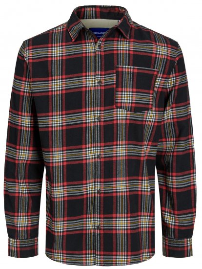 Jack & Jones JOROWEN CHECK COMFORT Shirt Black - Camisas - Camisas 2XL-10XL