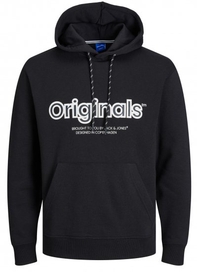 Jack & Jones JORLAKEWOOD Hoodie Black - Sudaderas - Sudaderas 2XL-12XL