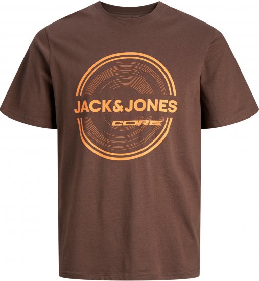 Jack & Jones JCOPILOU TEE SS CREW NECK Seal brown - Camisetas - Camisetas - 2XL-14XL
