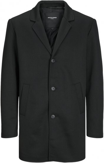 Jack & Jones JJCHUCK Overcoat Black - Chaquetas - Chaquetas Tallas Grandes 2XL-8XL