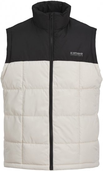 Jack & Jones BEN Square Quilted Bodywarmer Black/White - Chaquetas - Chaquetas Tallas Grandes 2XL-8XL