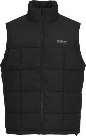 Jack & Jones BEN Square Quilted Bodywarmer Black - Chaquetas - Chaquetas Tallas Grandes 2XL-8XL