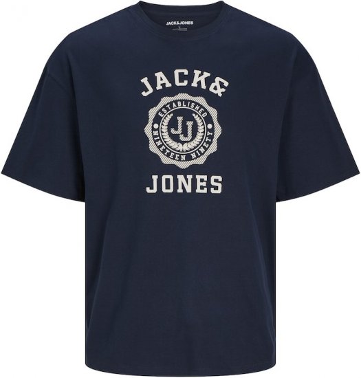 Jack & Jones VICTO T-Shirt Navy Blazer - Camisetas - Camisetas - 2XL-14XL
