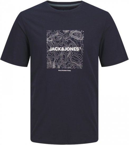 Jack & Jones LINER T-Shirt Navy Blazer - Camisetas - Camisetas - 2XL-14XL