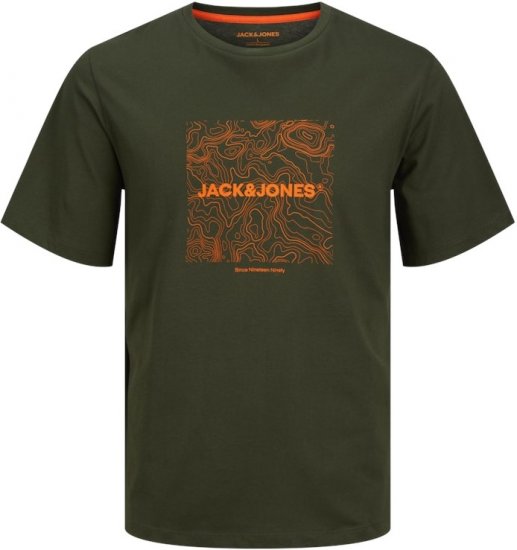 Jack & Jones LINER T-Shirt Kombu Green - Camisetas - Camisetas - 2XL-14XL
