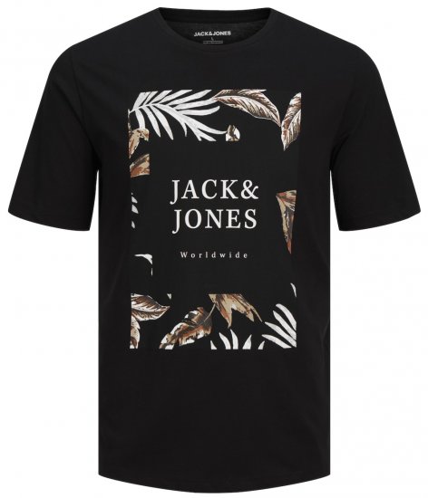 Jack & Jones JJFLOOR Black T-Shirt - Camisetas - Camisetas - 2XL-14XL