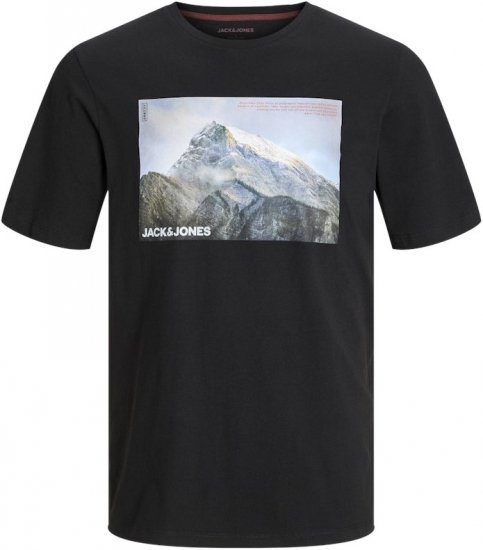 Jack & Jones MAINE T-Shirt Black - Camisetas - Camisetas - 2XL-14XL