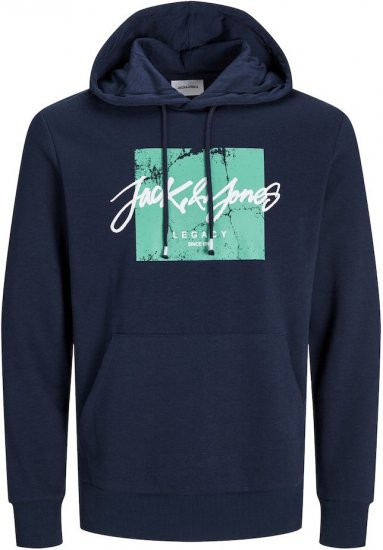 Jack & Jones Tiley Hoodie Navy Blazer - Sudaderas - Sudaderas 2XL-12XL