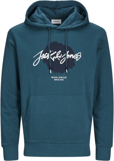 Jack & Jones Tiley Hoodie Deep Teal - Sudaderas - Sudaderas 2XL-12XL