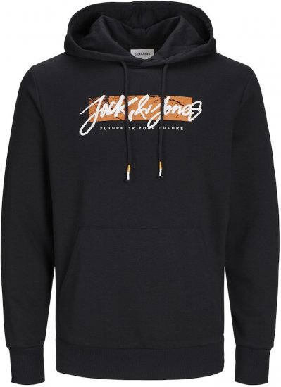 Jack & Jones Tiley Hoodie Black - Sudaderas - Sudaderas 2XL-12XL