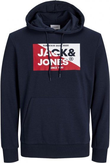 Jack & Jones JJNOLAN Hoodie Navy Blazer - Sudaderas - Sudaderas 2XL-12XL