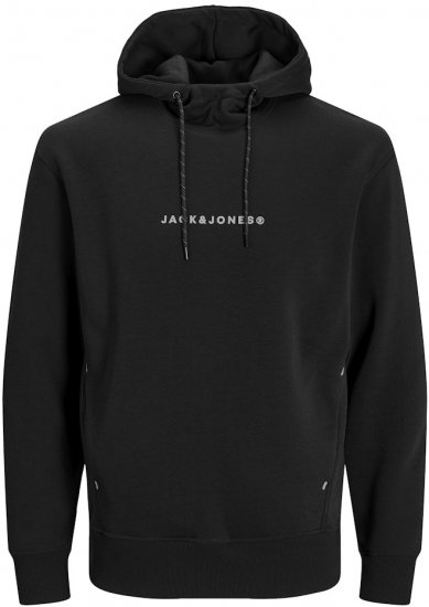 Jack & Jones TREE Hoodie Black - Sudaderas - Sudaderas 2XL-12XL