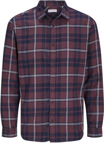 Jack & Jones JOSHUA LS Flannel Shirt Violet - Camisas - Camisas 2XL-10XL