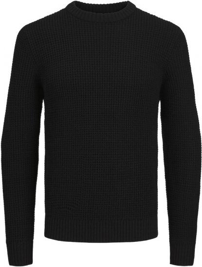 Jack & Jones LIAM Knitted Sweater Black - Sudaderas - Sudaderas 2XL-12XL